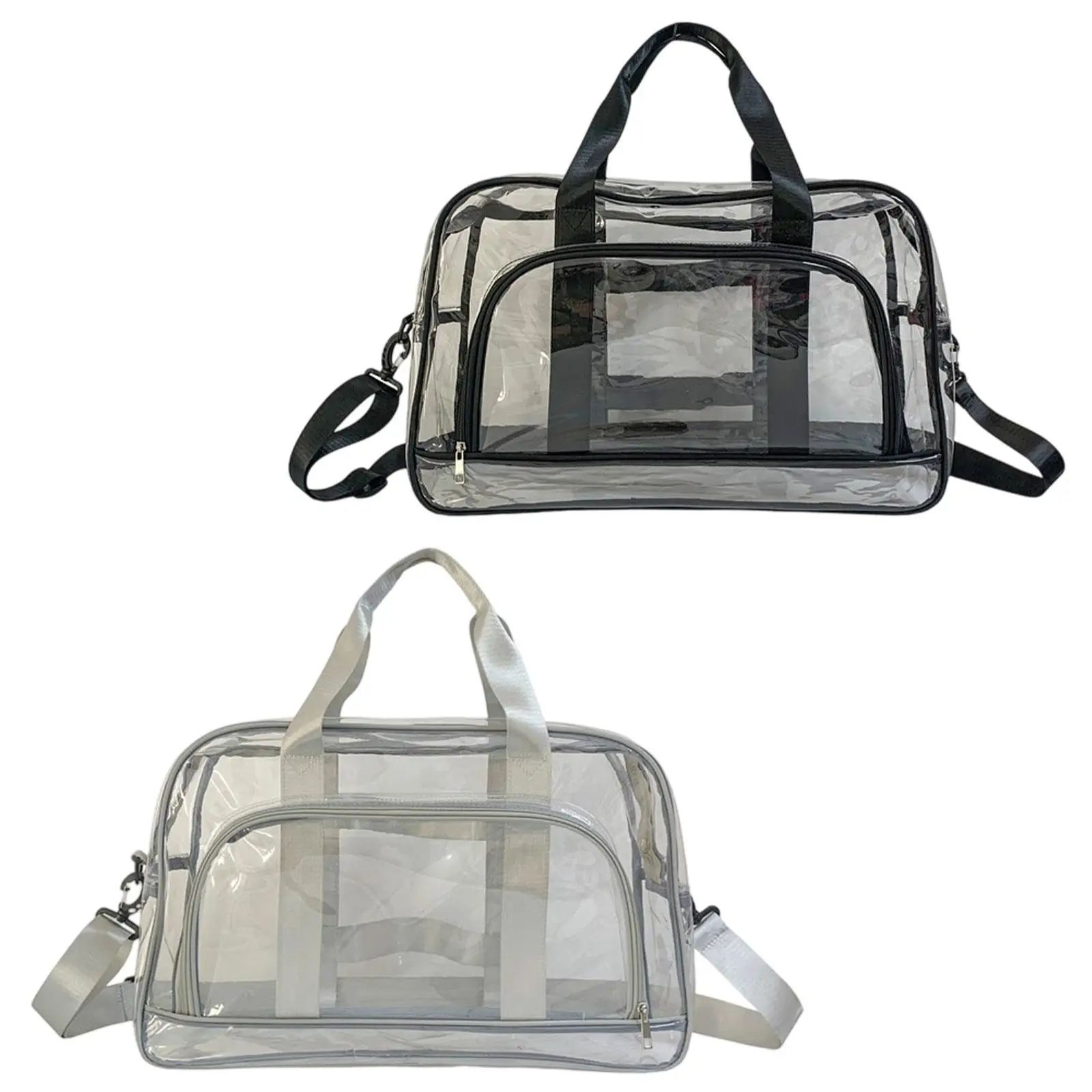 Clear Toiletry Bag for Women Men Waterproof Organizer PVC Transparent Makeup Bag Tote Bag for Airport Travel Gym Events Airline