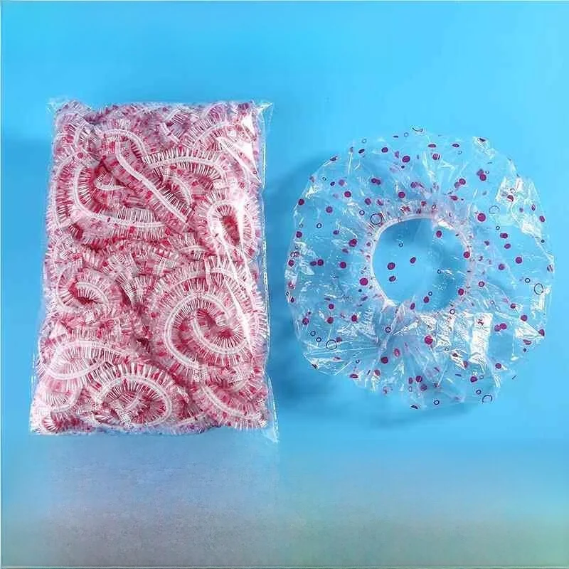 

Одноразовая утолщенная женская шапочка для душа, водонепроницаемая, для салонов красоты, универсальная, для мытья головы, для домашнего ухода