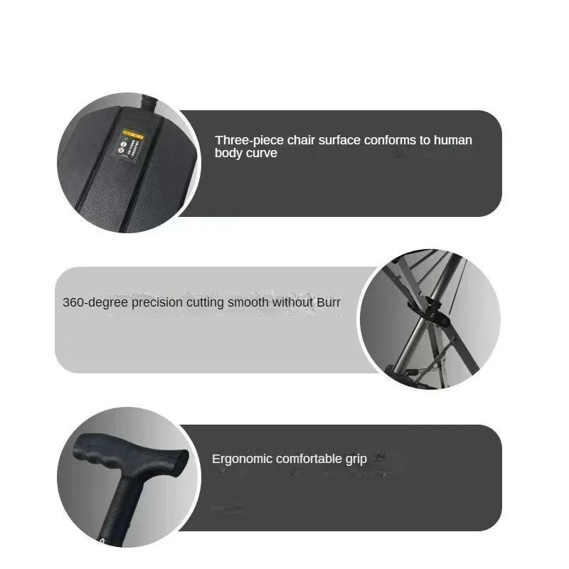 كرسي عصا المشي خفيف الوزن لكبار السن، مقعد قصب قابل للطي، عمود التنزه من الفولاذ المقاوم للصدأ قابل للتعديل، عصا السفر في الهواء الطلق #4