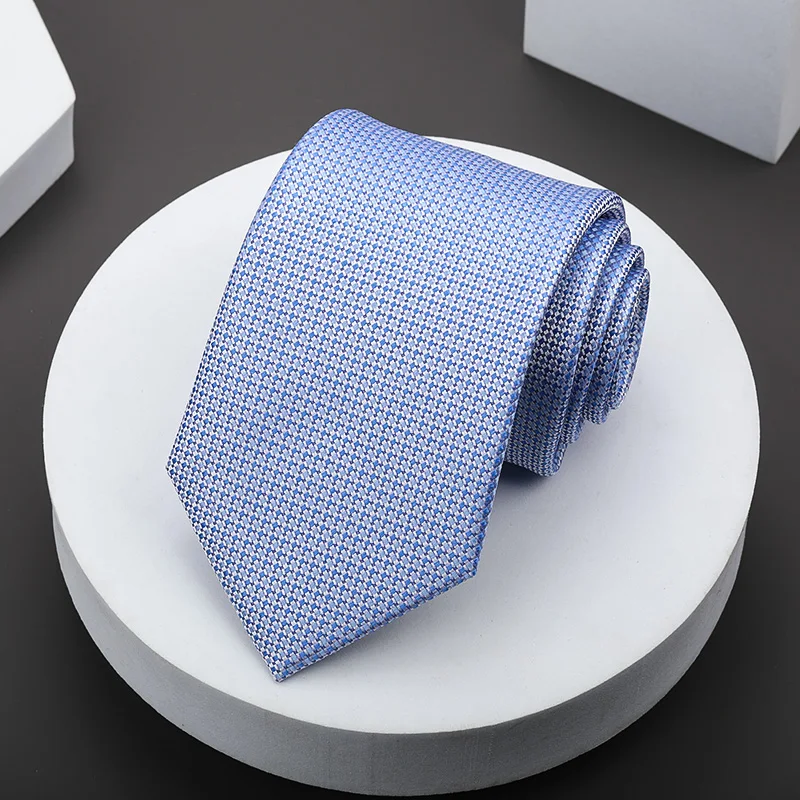 عالية الجودة نقطة صغيرة نمط 100% الحرير الرجال ربطة العنق الأعمال مأدبة قميص ملحق 8 سنتيمتر واسعة اليدوية معقود رابطة عنق حريرية #2