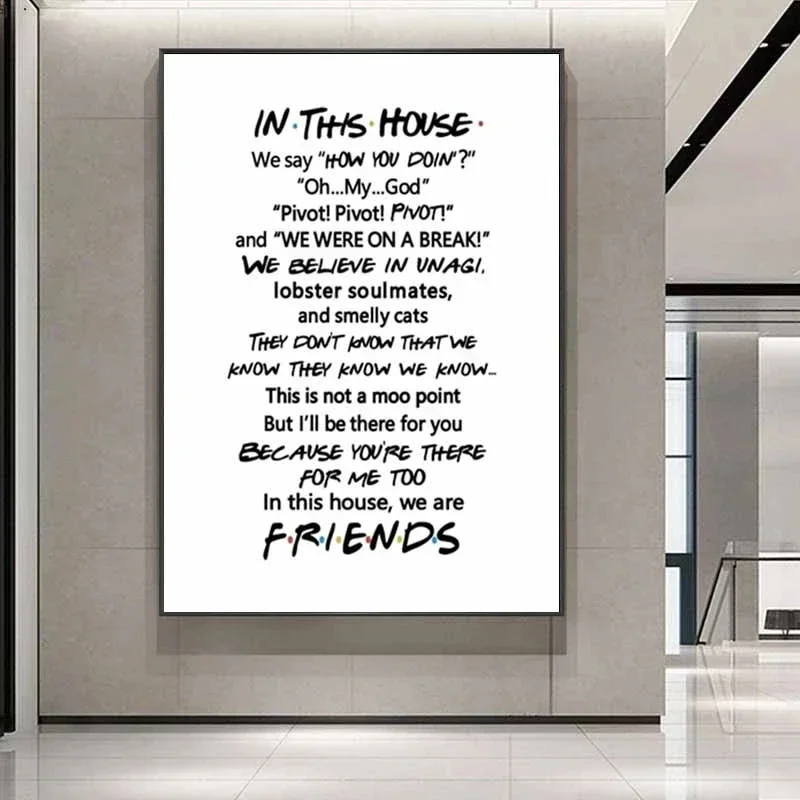 1pc Frameless Classic Friends TV Show Fun Friends Aesthetic Poster and Print Wall Art Pictures for Living Room Bedroom Home Deco view 3