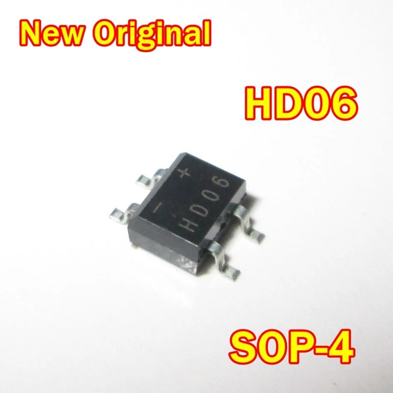 10Pcs to 1000Pcs New Original Hd06 Sop-4 Single Phase Glass Passivated Bridge Rectifiers