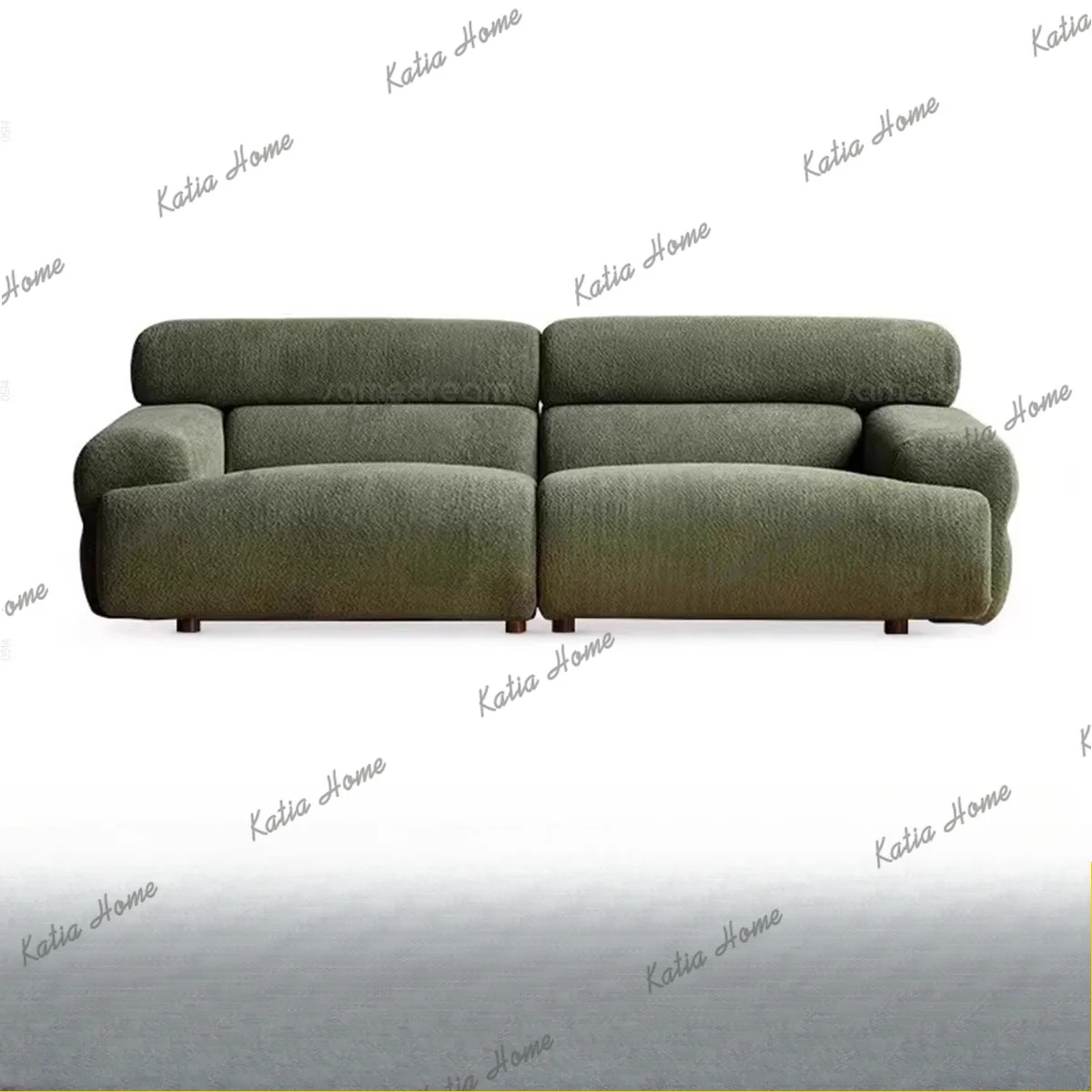 PG   Sofa Living Room New Valley Retro Straight Double Fabric Sofa