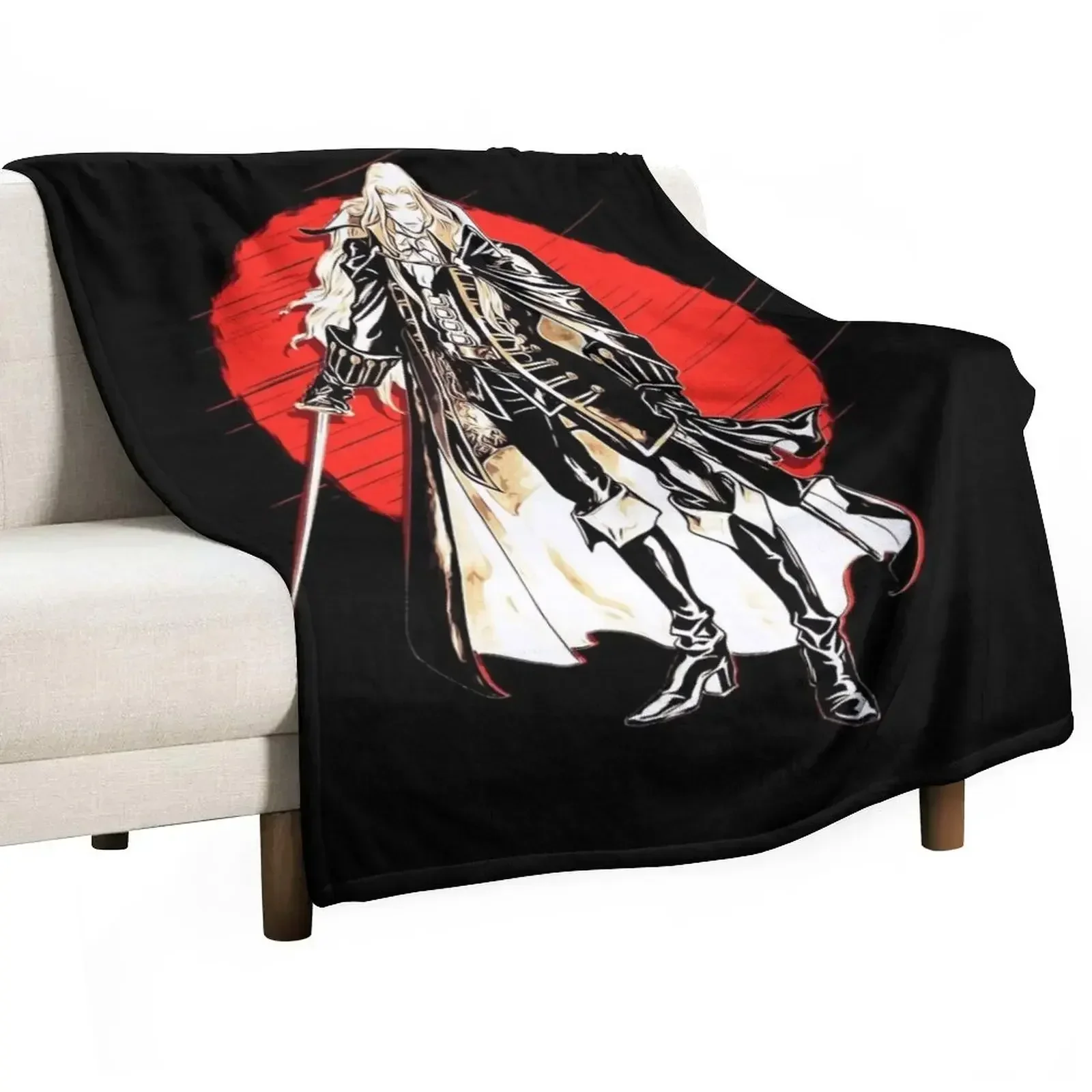 

Плед Alucard - Castlevania, теплое фланелевое одеяло для дивана, кресла, спальни