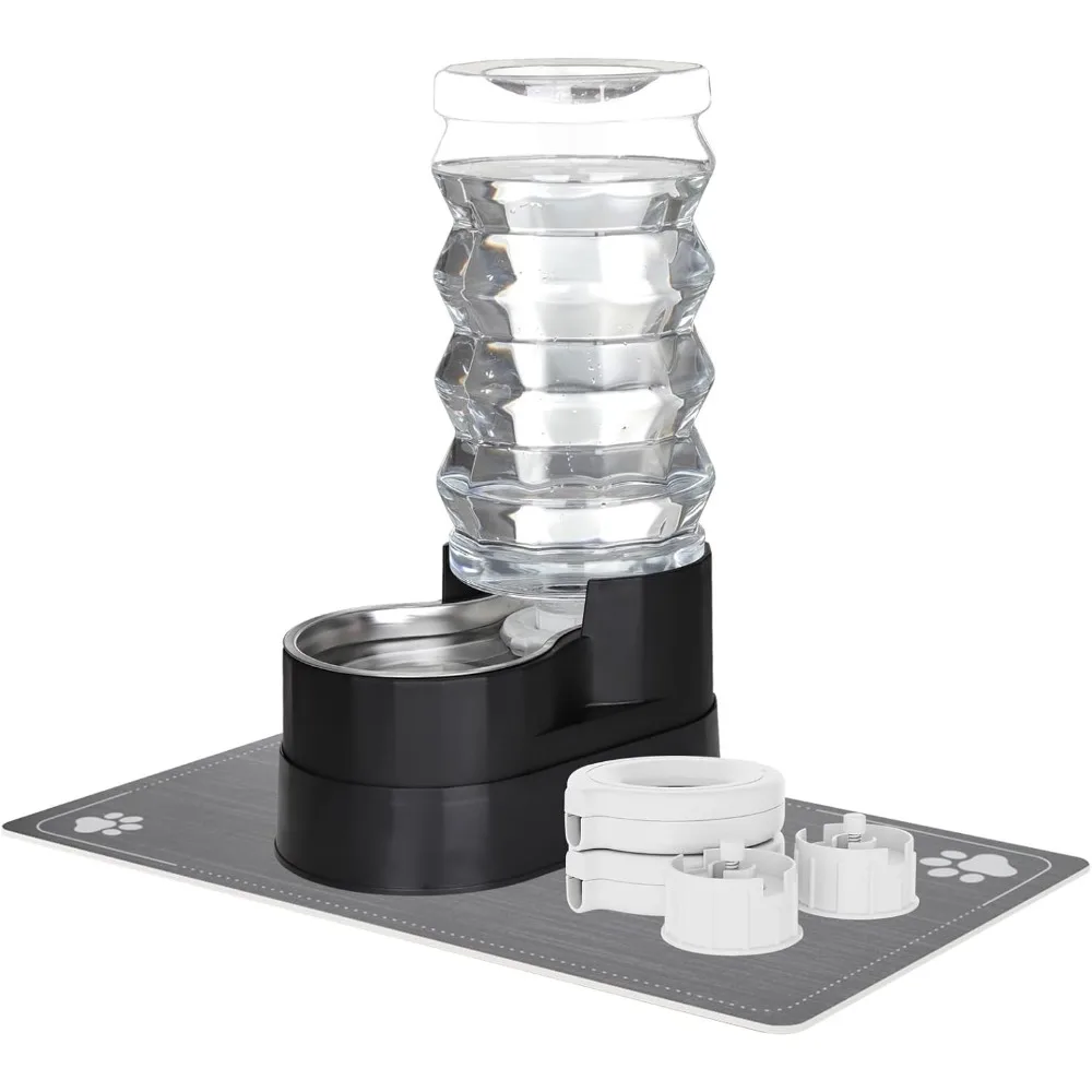 

Upgraded Automatic Dog Water Dispenser: 9L Large Stainless Steel Pet Feeder with Filter, Extra Filters & Caps