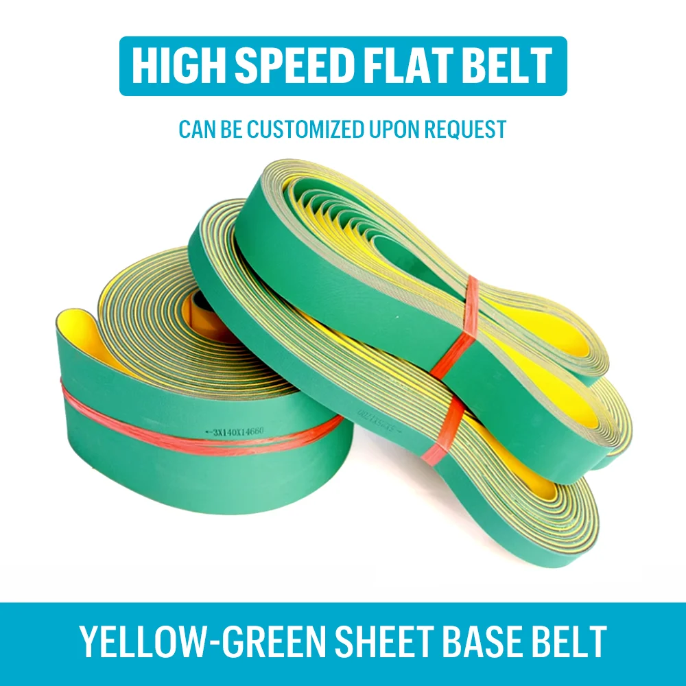 Customized Yellow-Green Nylon Sheet Base Band High Speed Transmission Belt