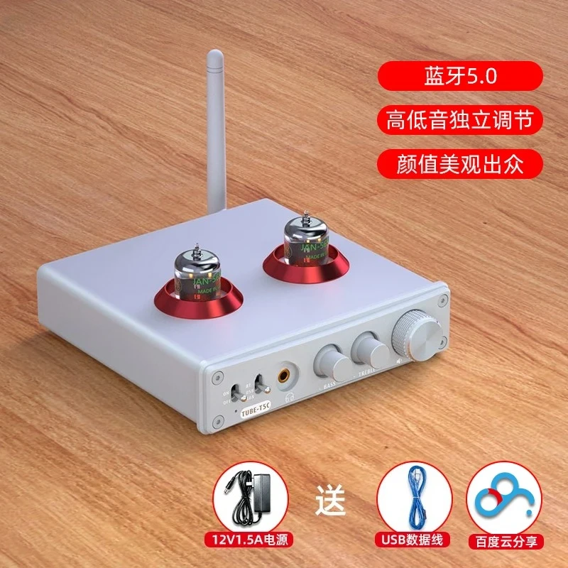 Bluetooth 5.0  T5C Tube Preamplifier Bile USB Decoding DAC Headset Amplifier