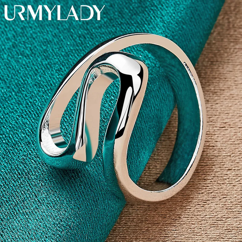 URMYLADY 925 Sterling Silver Snake Ring For Women Wedding Engagement Charm Fashion Jewelry