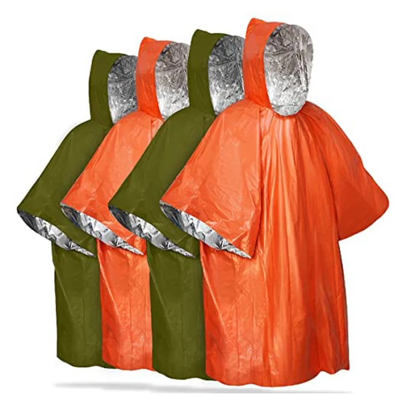 

Outdoor Emergency Raincoat Reflective First Aid Poncho Riding Cloak First Aid Cloak Aluminum Mold Thermal Blanket