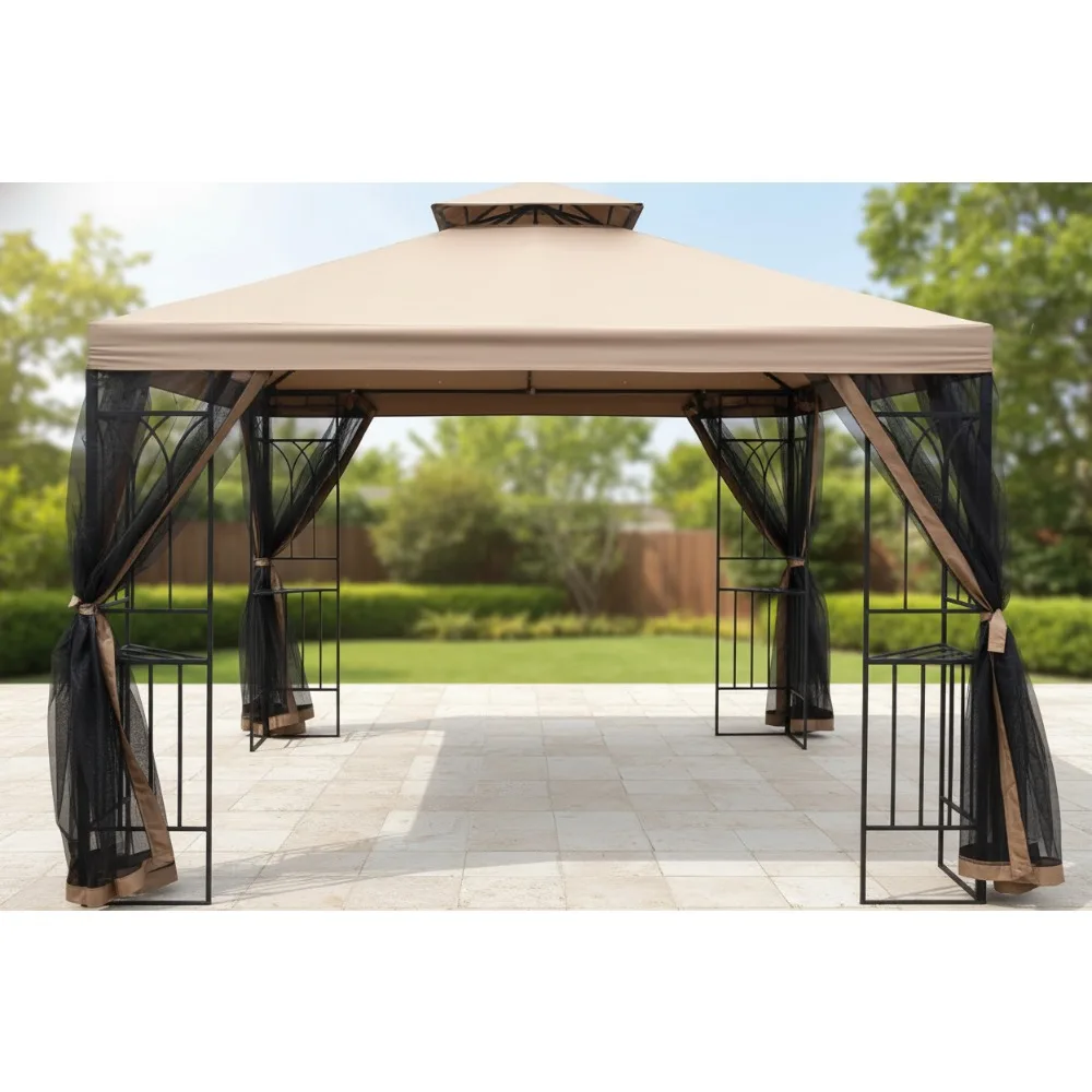 

Universal Replacement Gazebo Canopy Top Cover 117x117 Inch Waterproof UPF50+ Fire Retardant Outdoor Patio