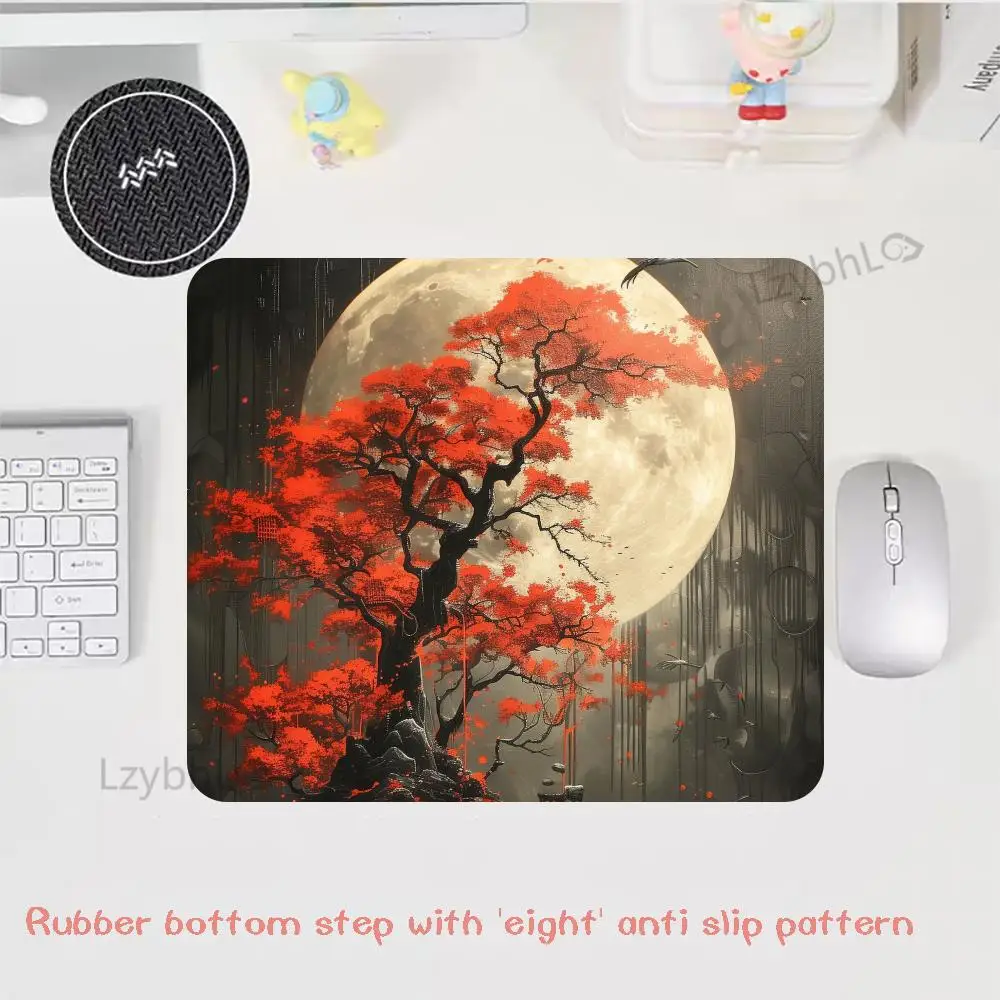 Japan Landscape Mouse Pad Square Rubber Anti-slip Mousepads HD Computer Office Game Table Mats Small Decor Desk Pads 450*400mm