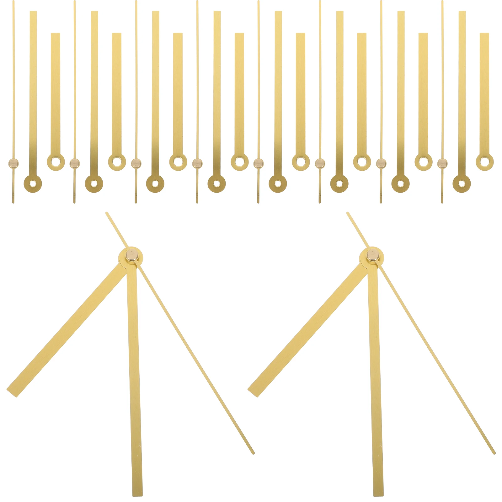 10 set Clock Hands Kit Large Replacement Wall Clock Accessories Aluminum Repair Set Hands Bulk 20#002 Gold