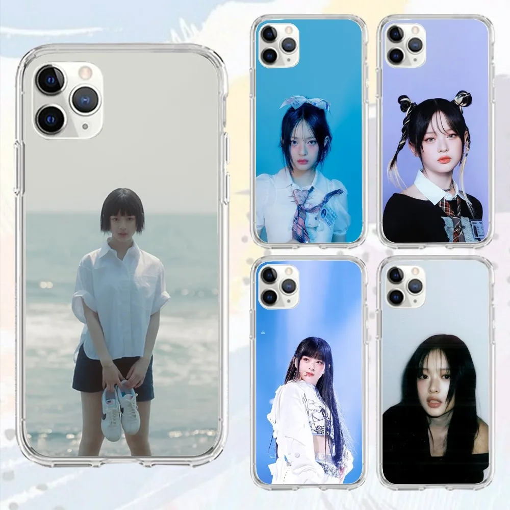 H-Hanni Singer N-New J-Jeans Phone Case For Iphone 16 15 11 13 14 Pro Max 7 8 Plus X Xr Xs Max Se2020 12mini Transparent Cover