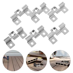 100pcs Small Deck Fasteners Stainless Steel Hidden Design Connectors Metal Spacers Board Screws Hardware Clips Composite Decking