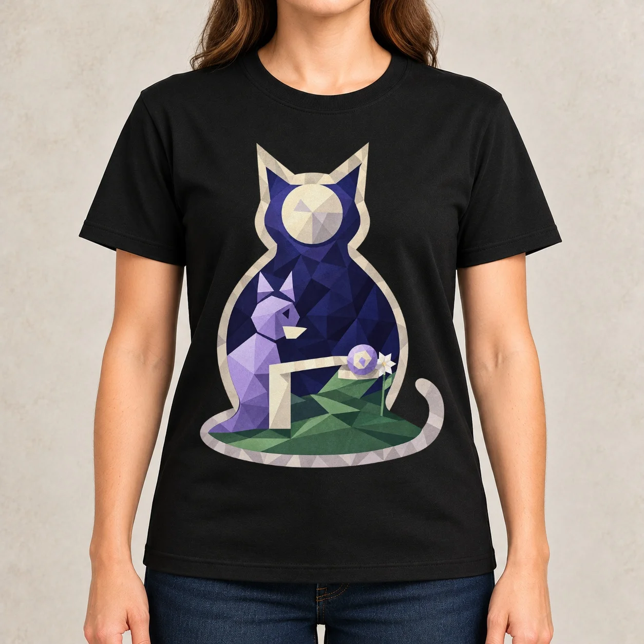 Cat and the Snail Oversized Women T-Shirt tops cute tops blanks white t shirts for Women