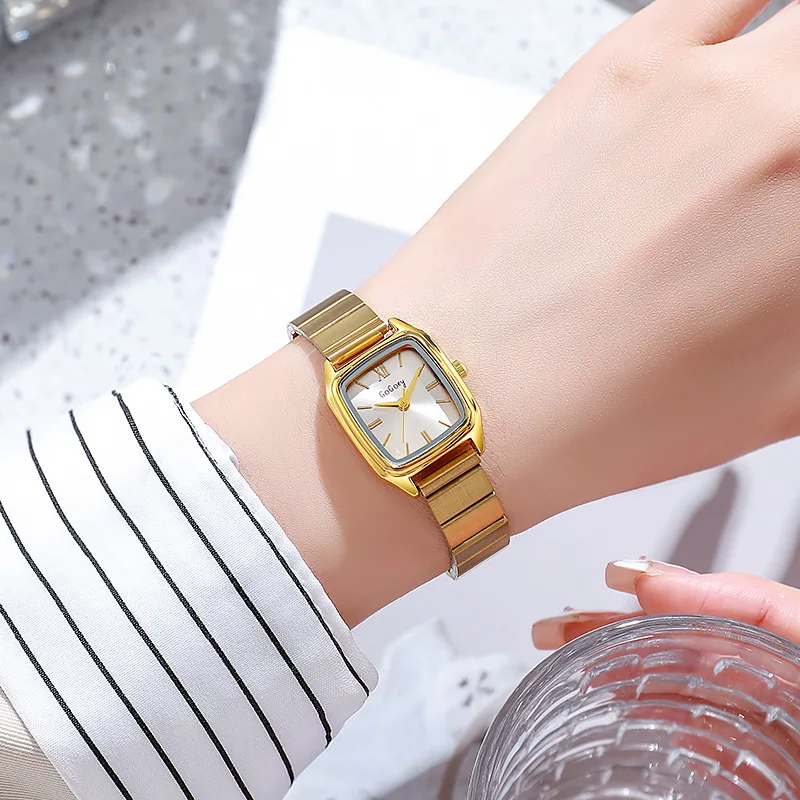 Новинка 2024, женские часы, роскошные Брендовые женские деловые часы из нержавеющей стали, женские студенческие Модные кварцевые наручные часы