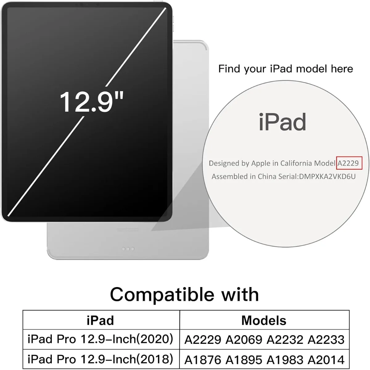 Чехол JETech для iPad Pro 12,9 дюйма (2020/2018 г. Модель, 4-е/3-е поколение), совместимый с карандашом, чехол с автоматическим пробуждением/сна (черный) Чехол JETech для iPad Pro 12,9 дюйма (2020/2018 г. Модель, 4-е/3-е поколение), совместимый с карандашом, чехол с автоматическим пробуждением/сна (черный)