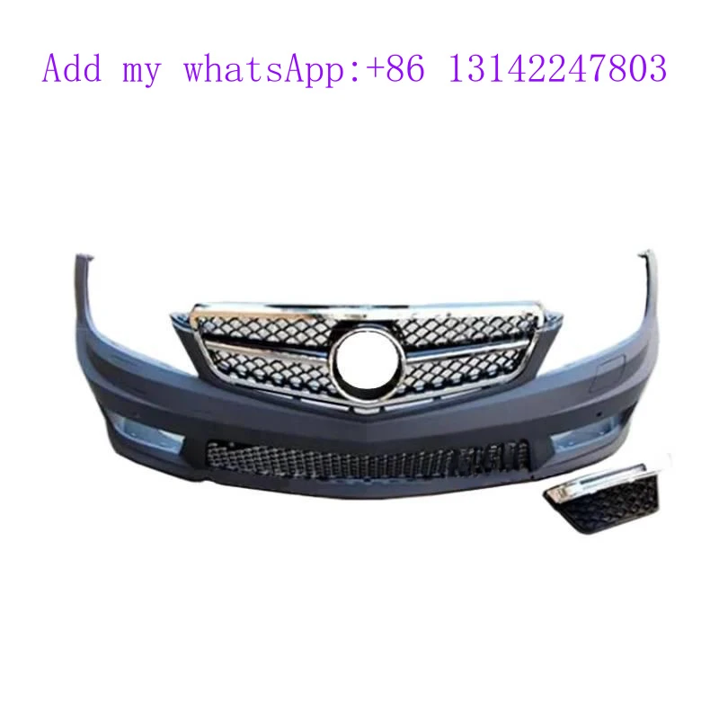 2008-2014 C-CLASS Refit Car Grill 2011 2013 W204 C63 Bumper Manufacturing Front Bumper Assy for