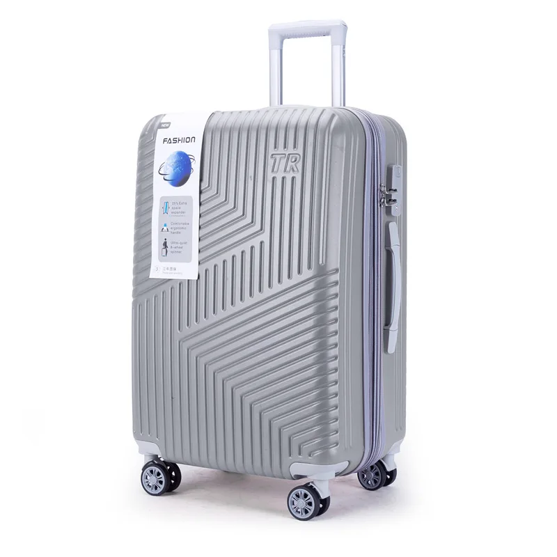 20-Inch Pc Bagage Rits Wachtwoord Lock Trolley Koffer Grote Capaciteit Koffer Retro Instaptas Koffer