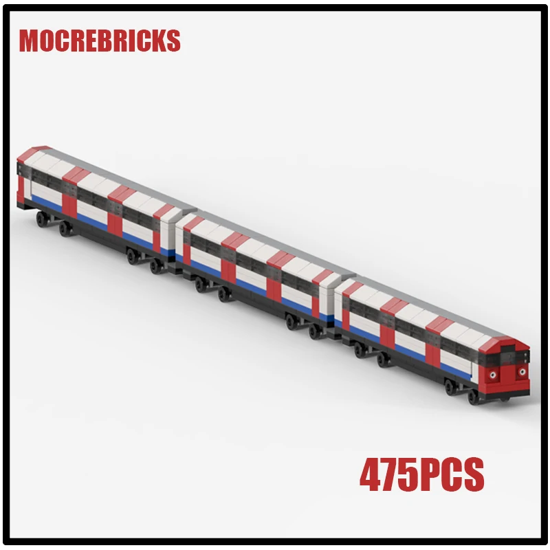 City Traffic Mini London Underground Train Building Blocks Multi Carriage Assembly Model Sets DIY Children's Creative Bricks Toy