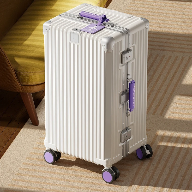 

Oversized 32/30-inch Aluminum Frame Luggage Thickened Large Capacity 28-inch Suitcase Unisex Carry-on Trolley Case TSA Lock