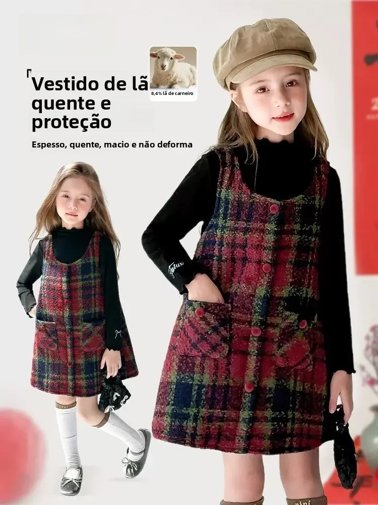 tutu-little-elephant-girls-woolen-vest-skirt-set-new-year's-plaid-princ-dr-spring-autumn-winter-children's-faionable