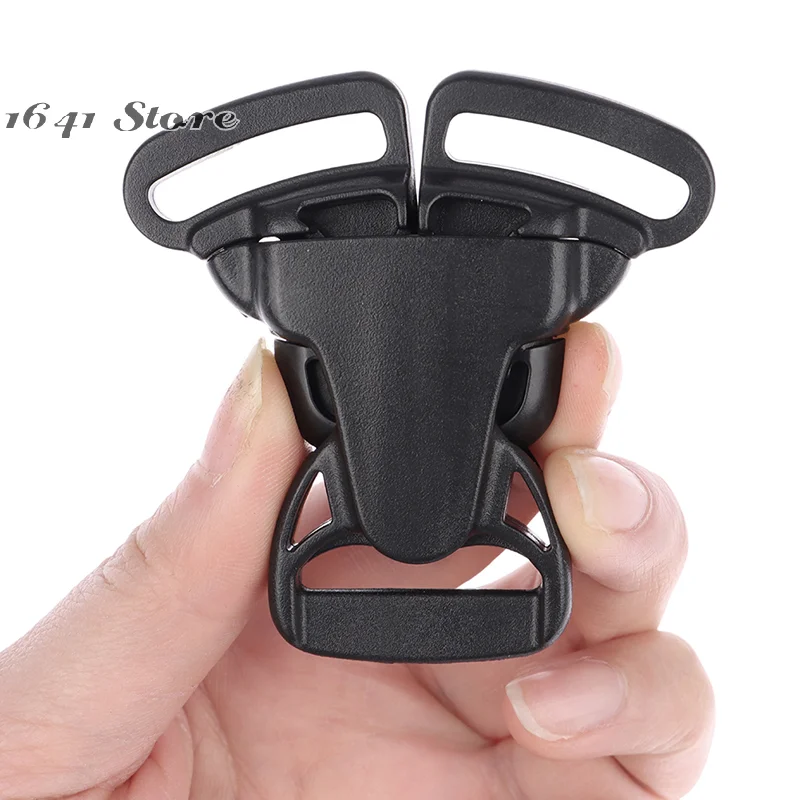 2pcs 25mm 3 Way Three Point Side Release Buckle Quick Plastic Black Baby Carrier Accessory Car Seat Bag Webbing Backpack