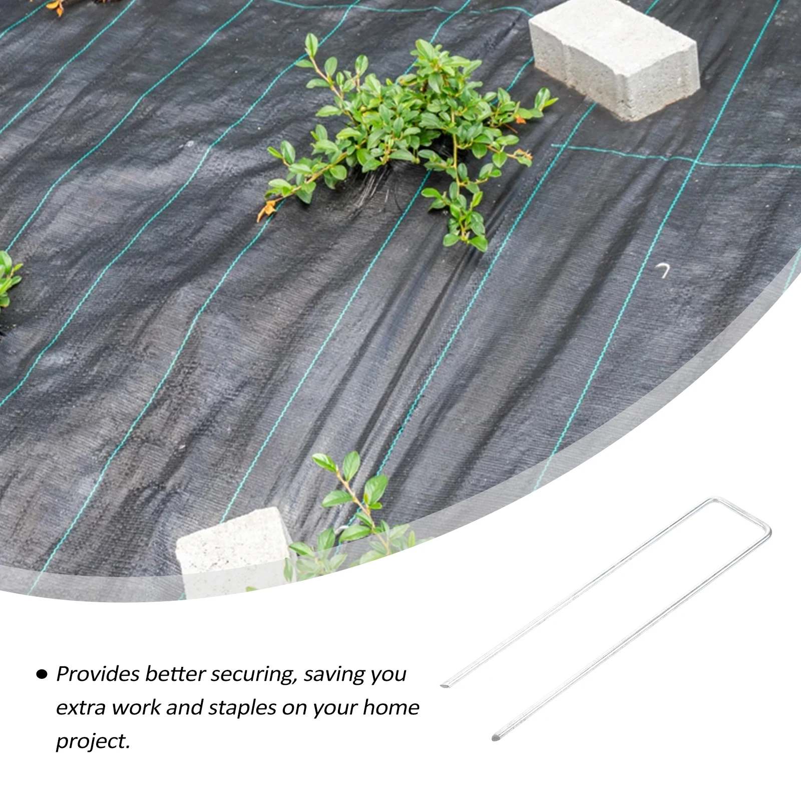 

20 Pcs U Shaped Garden Staples Rust Resistant Ground Nails Fabric Stakes L Pins Edging Fences Tarps Projects Decorations