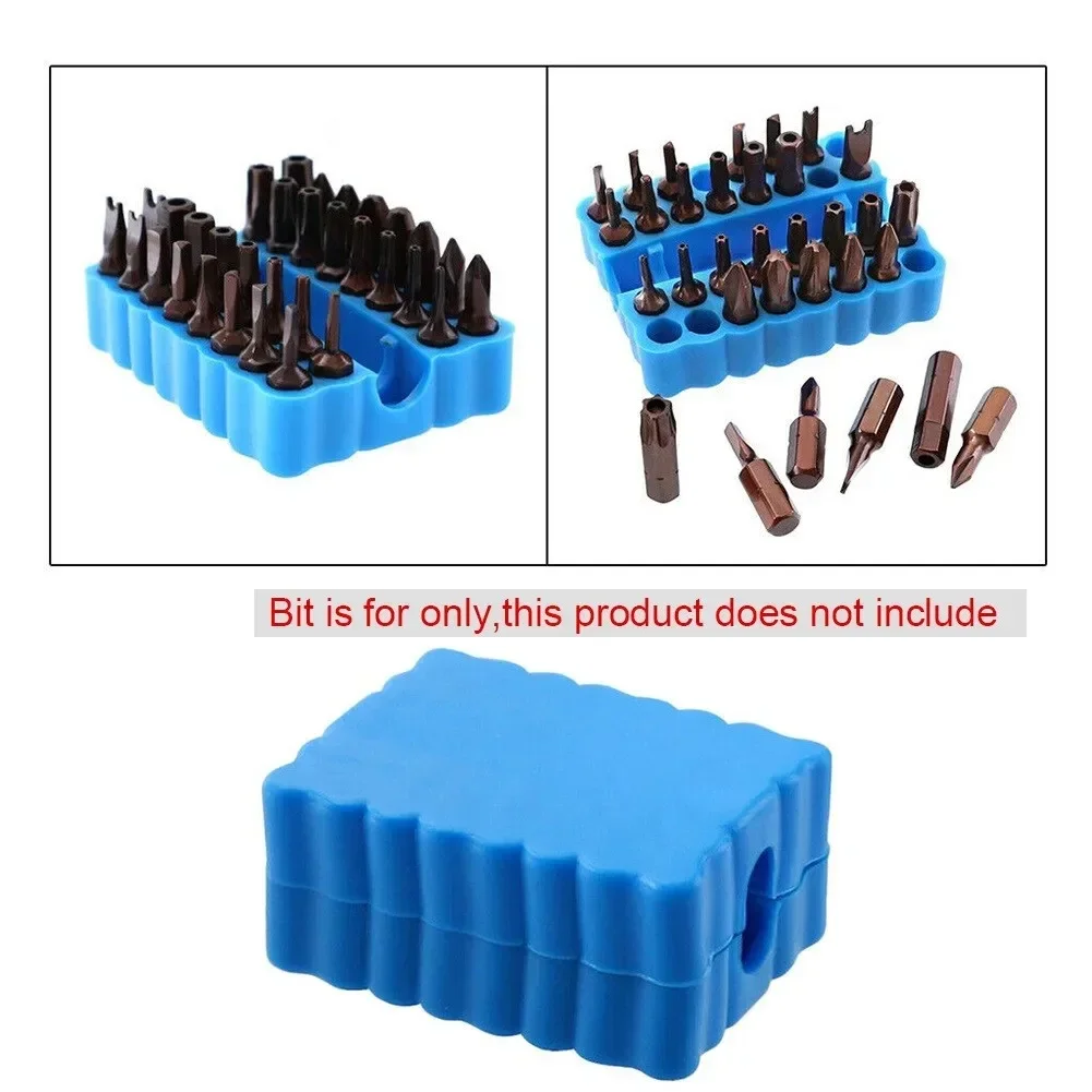 

64x48x15mm Holder Screw Bits Hex Plastic Screwdriver Shank Storage Case 1/4 Inch 32 Holes High Quality Portable