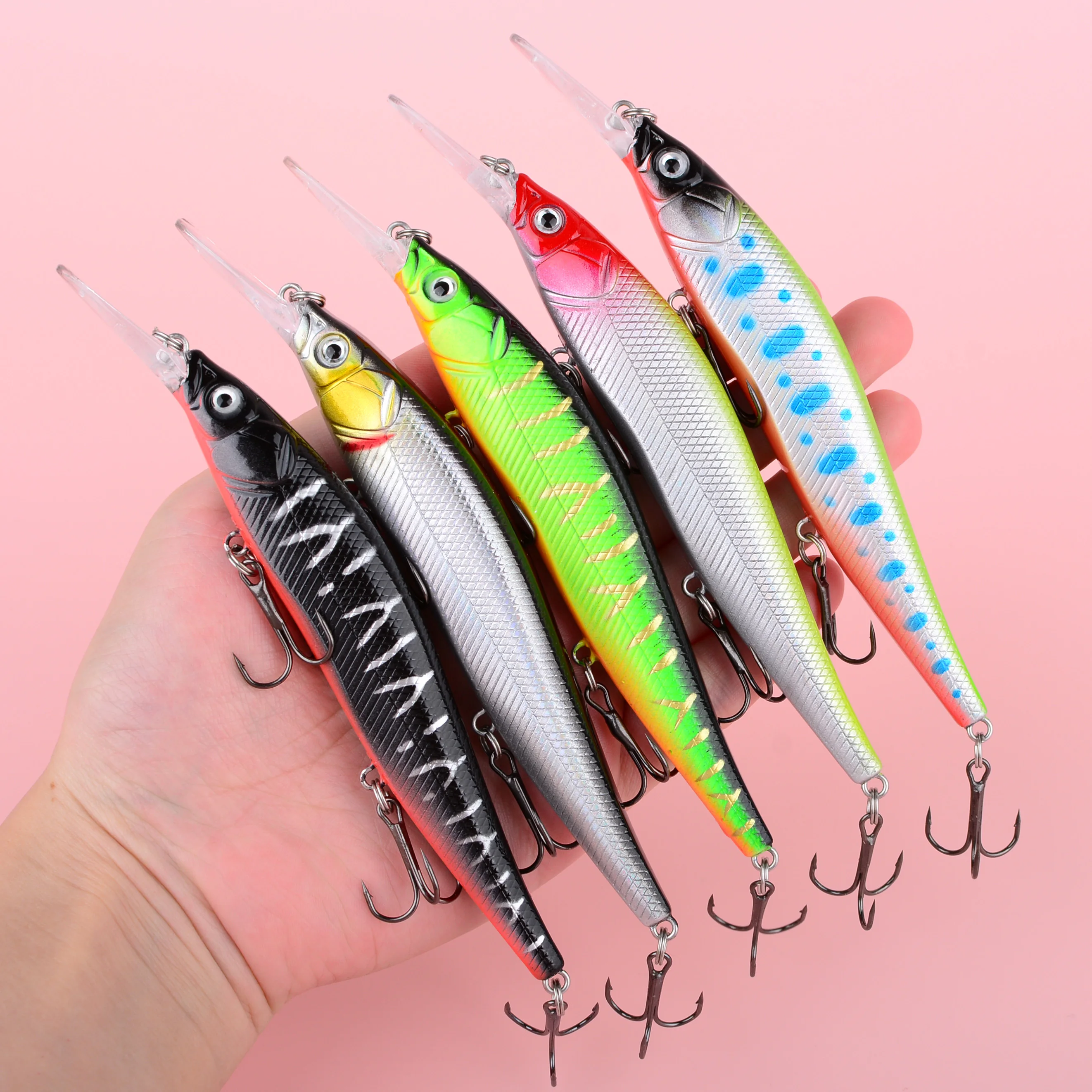 Jerkbait duro para lucio de arrastre – señuelo artificial firme - imagen 3