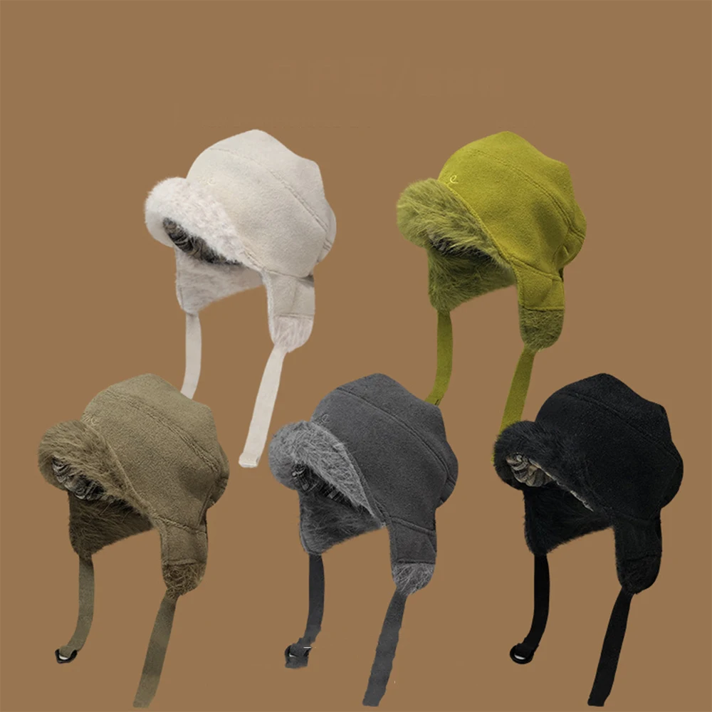 

Lei Feng hat women's autumn and winter thick warm Baotou hat outdoor cold-proof ear protection pilot hat cycling hat