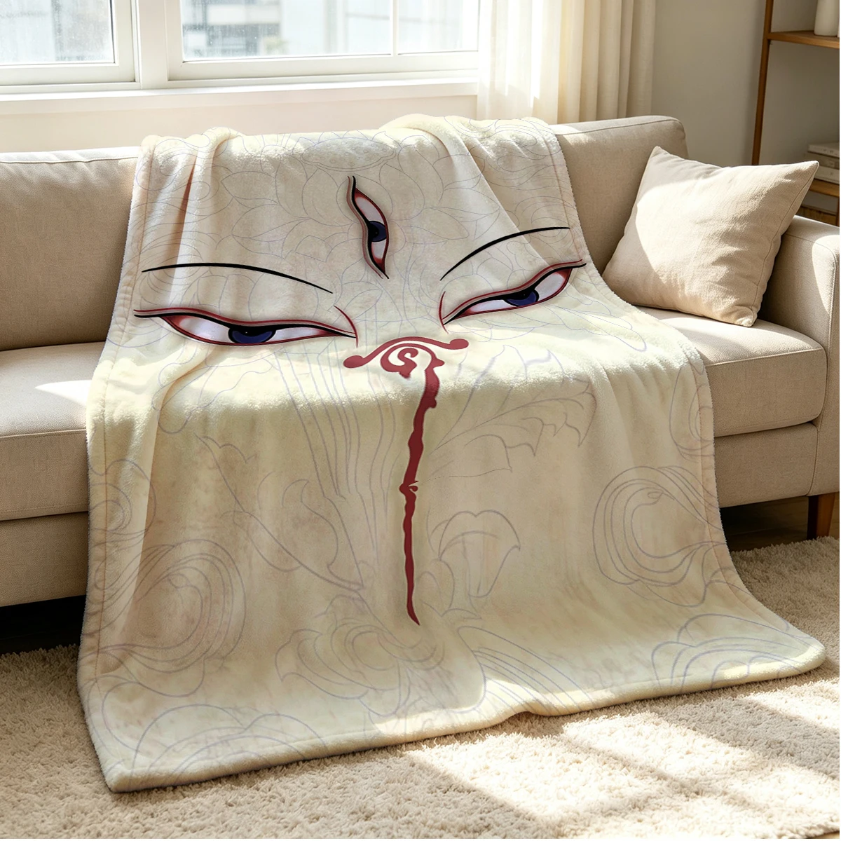 Divine- Sight Flannel Blanket Warm Soft Halloween Christmas Couch Warm Cozy Decorative Decor Gift for All Season