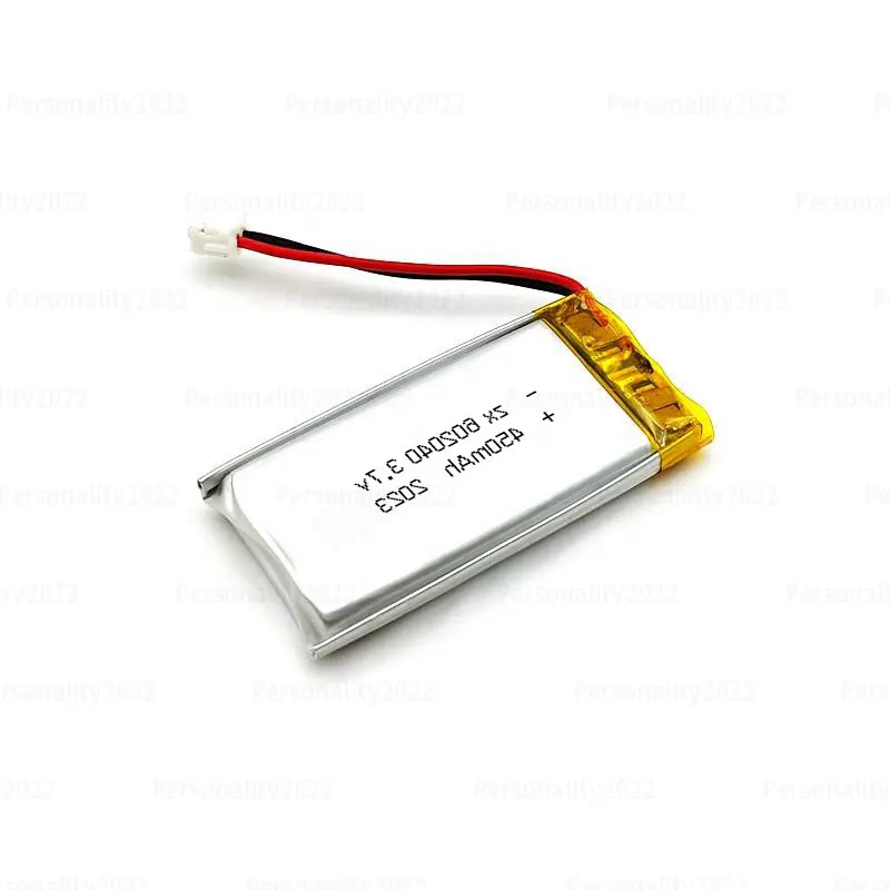602040 Polymer 450mAh Battery Li Po 3.7V Lithium Batteries for DVR GPS Car Recorder Mp3/mp4 Bluetooth Headset Rechargeable Cell