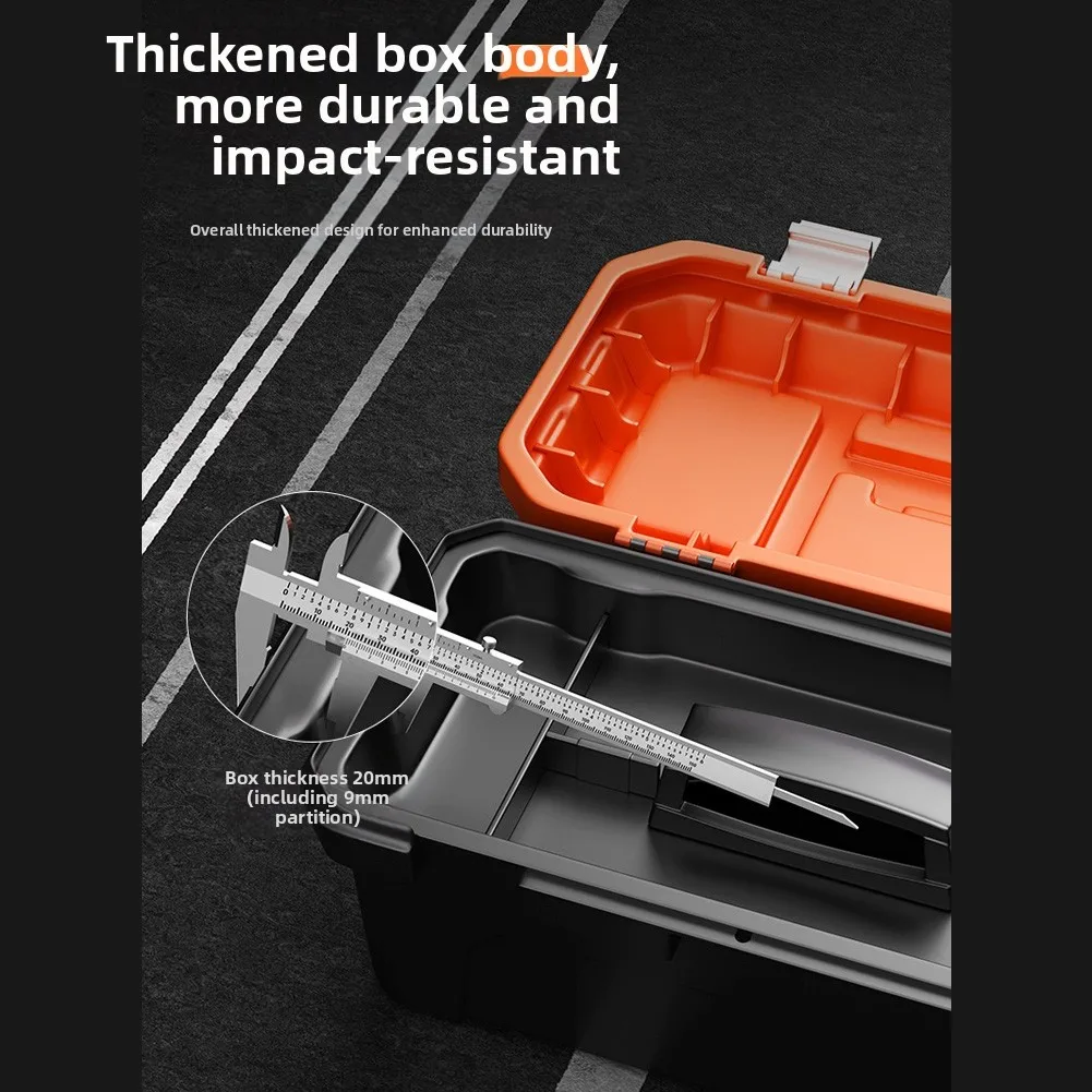 Double Layer Toolbox with Enhanced Stability for Organized Storage of For Tools Small Parts Made of For PP Double