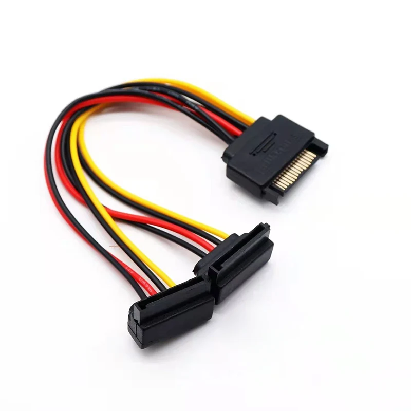 �y�Z�[�����z15PIN SATA �P�[�u�� 1 �` 2 �����P�[�u�� �X�v���b�^�[ �G���{�[�R�[�h PC �n�[�h�h���C�u�d�����C���[ SATA 90 °   �G���W�F���v���O�A�_�v�^�[�G�N�X�e���_�[