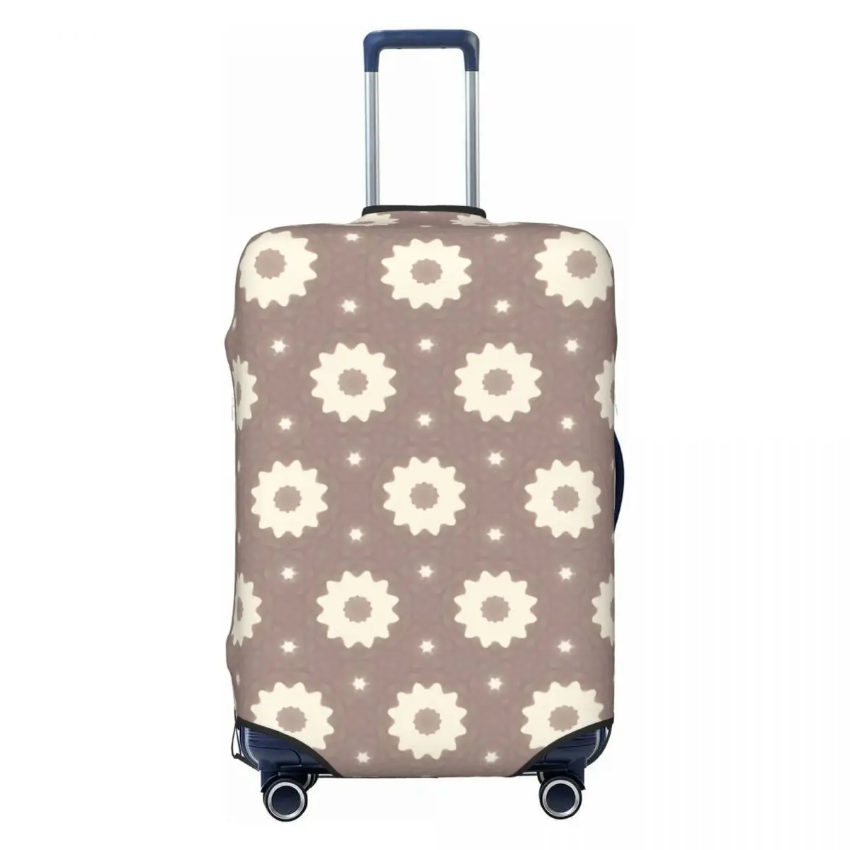 

White Whirl Words Suitcase Cover Holiday Cruise Trip Practical Luggage Supplies Protector