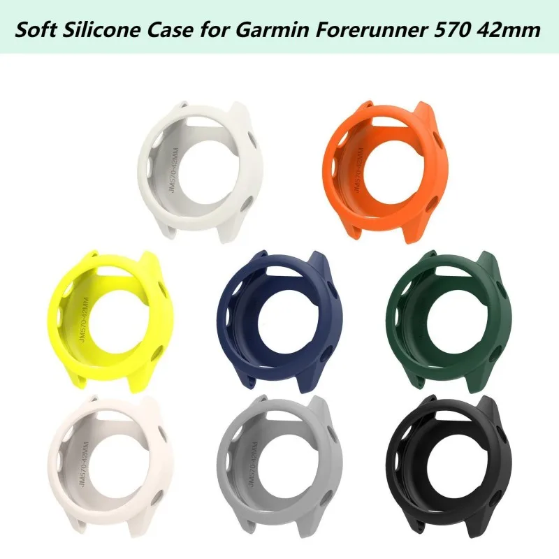 Soft Silicone Case for Garmin Forerunner 970 570 47mm 42mm Smart Watch Protector Shell for For Forereunner 970 Cover Accessories