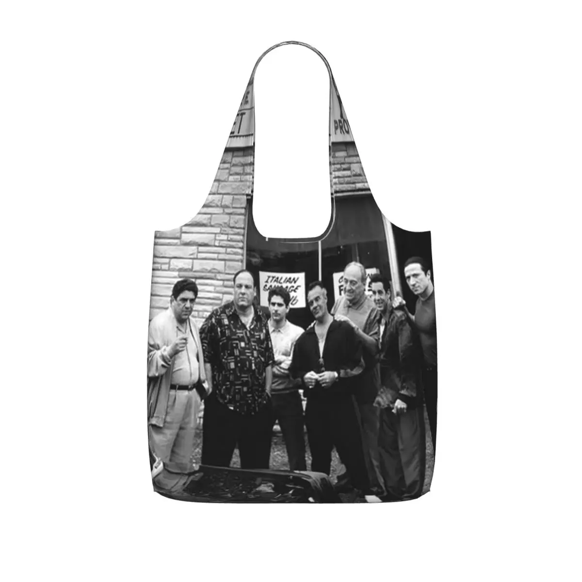 The Sopranos Family Shopping Tote Bag Canvas Large Capacity Shoulder Bags Shopper Grocery Handbag for Women