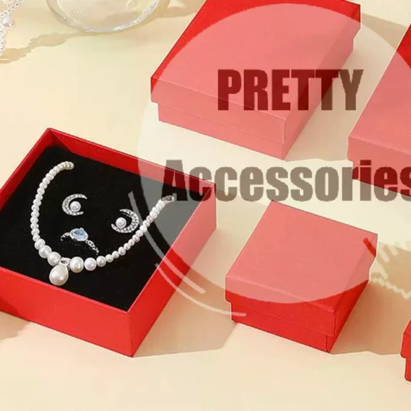 Red Compact Jewelry Box Portable Travel Storage Holder for Rings Earrings Necklaces Great Bridesmaid Wedding Favor Gift