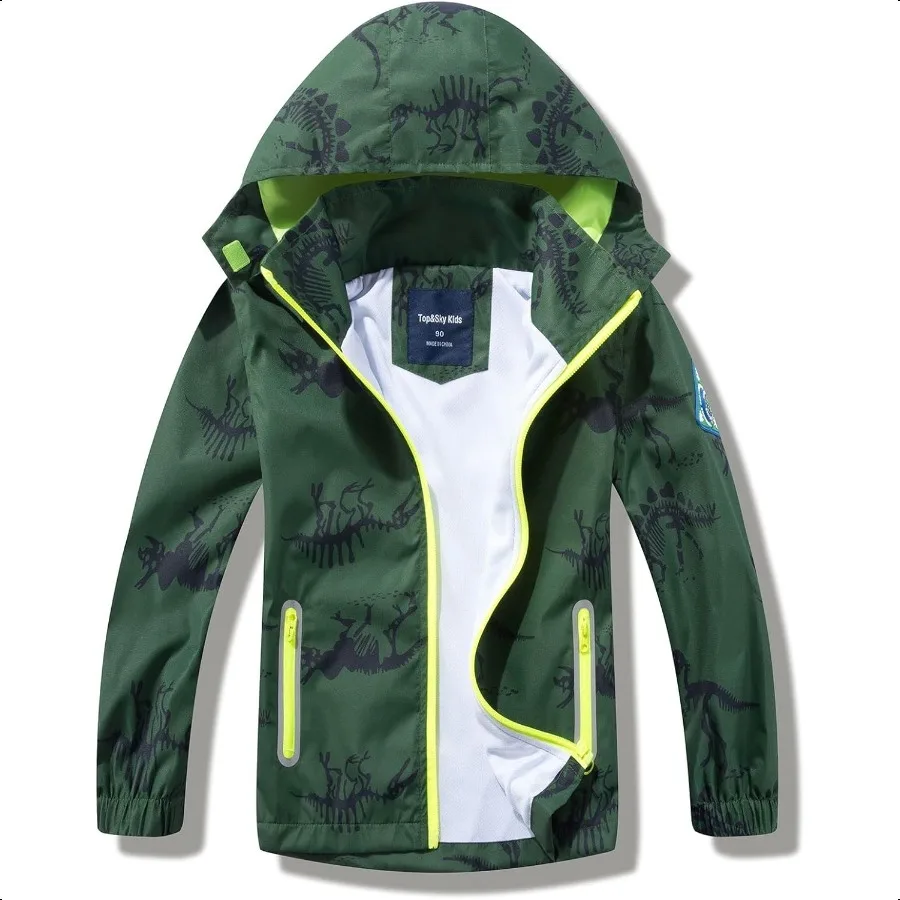 

Дождевик для мальчиков со съемным капюшоном. Легкие плащи для