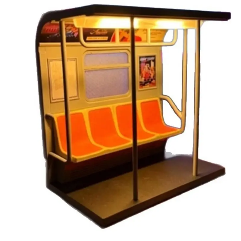 

ABGH-Retro Style Vintage Subway Train Lamp Decorative Ornament LED Table Lamp Featuring Warm Light Classic Design