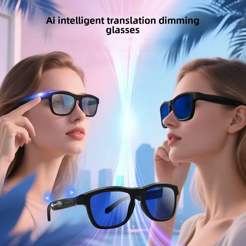 

Умные очки с диммированием, AI-переводом видео, записью на камеру, распознаванием фото, Bluetooth и функцией звонков