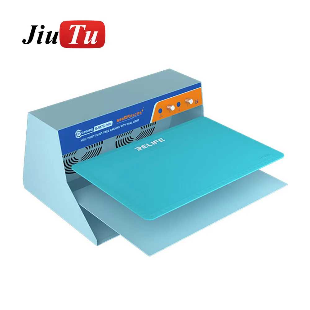 High Precision Dust Free Workbench Double LED Dust-free Clean Table Working Table for Screen Care Operation Filter