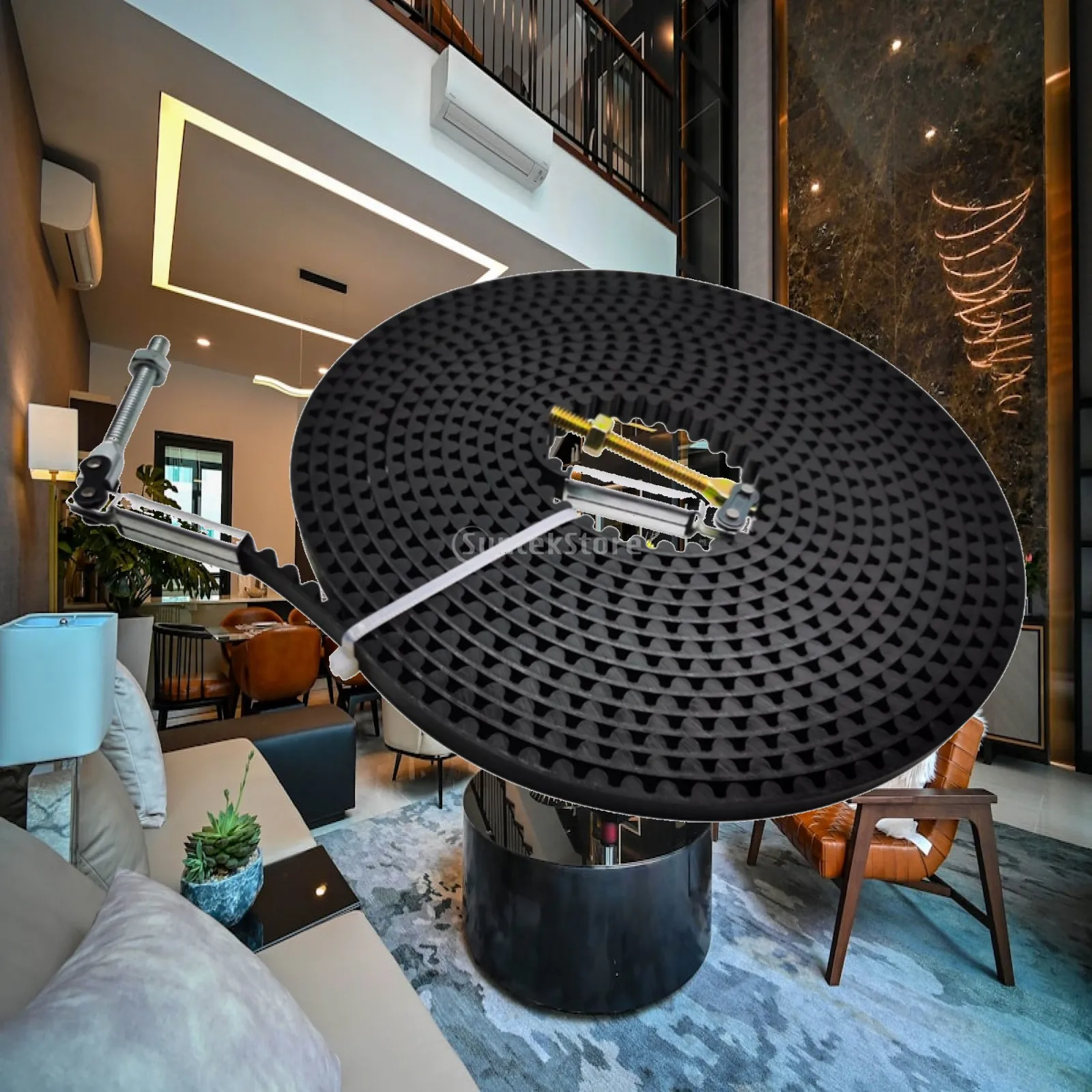 Home Garage Door Drive Belt with Metal Buckle and Fastener for Opener System Tensioning Kit Smooth Reliable Replacement Part