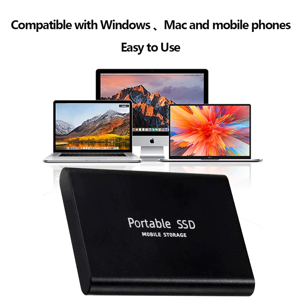 محرك الأقراص الصلبة الخارجي SSD عالي السرعة 1 تيرا بايت USB3.1 واجهة القرص الصلب 2 تيرا بايت محرك الحالة الصلبة 4 تيرا بايت تخزين كبير لأجهزة الكمبيوتر المحمول/الكمبيوتر #4