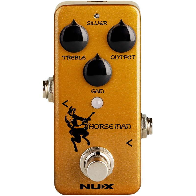 

NUX Horseman Super Overdrive Pedal Mini Guitar Effects 2 in 1 Golden and Silver Sound Natural Distortion for Guitar Accessories