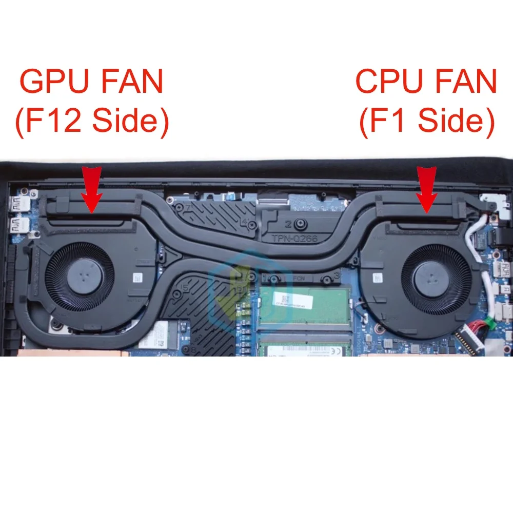 Notebook Cooler CPU GPU Fan Cooling For HP OMEN 17-CK CK1000 TPN-Q266 M78888 M78889-001 EG75091S1-C010-S9A C020-S9A DC12V 9.6W image 2