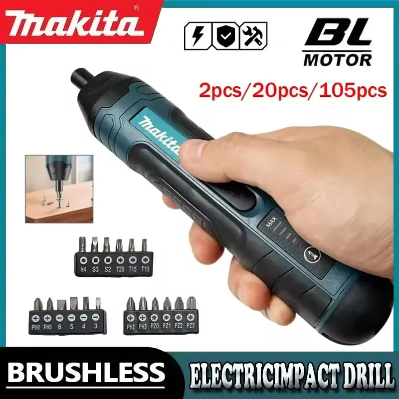

Makita Cordless Electric Screwdriver 1300mAh Rechargeable Torque Adjustable Power Drill Multi-Function Repair Disassembly Tool