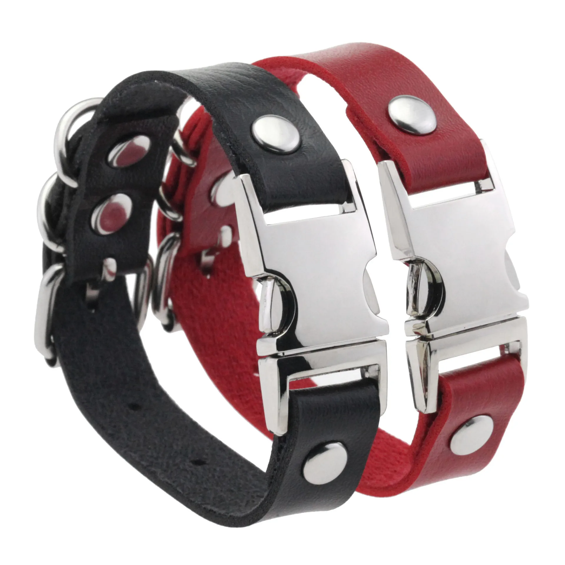 فاسق العين-الصلة مشبك رصع بولي Leather الأساور الجلدية مسنبل الأصفاد الأسود معصمه الرجال النساء القوطي مجوهرات القوطية ايمو اكسسوارات #1