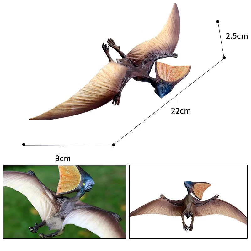 Pterodactyl Figures Realistic Flying Dinosaur Pteranodon Dino Toys Pterosaur Model Toys Cake Toppers Set for Kids